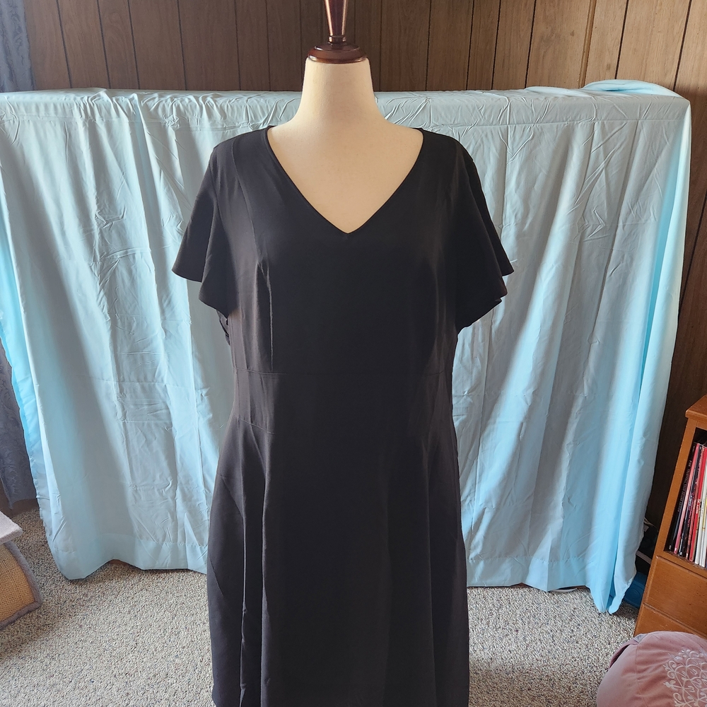 Lane Bryant Black Midi Dress